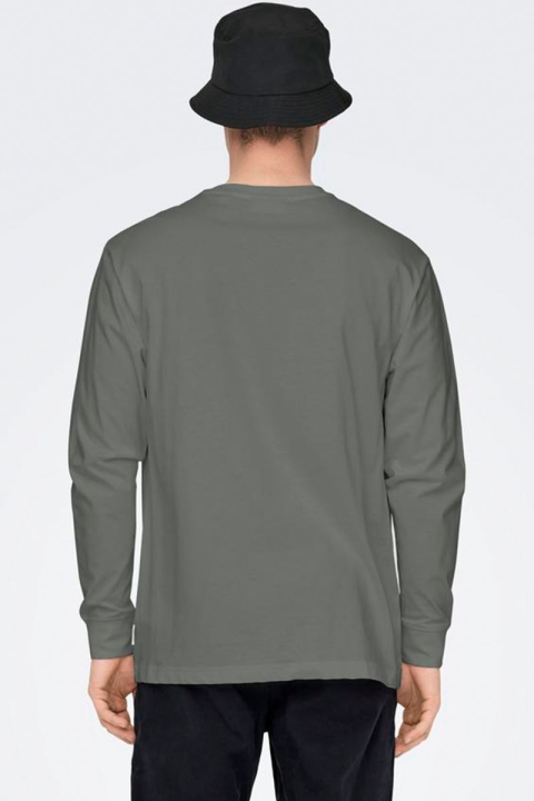 ONLY & SONS Fred Oversize LS Tee Castor Gray