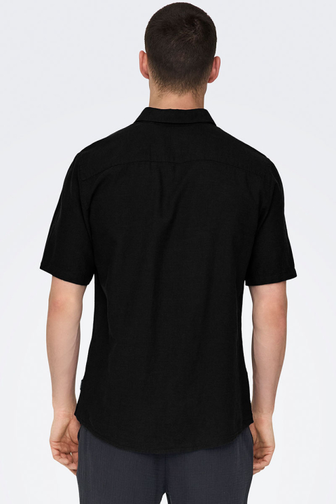 ONLY & SONS Caiden SS Linen Shirt Black