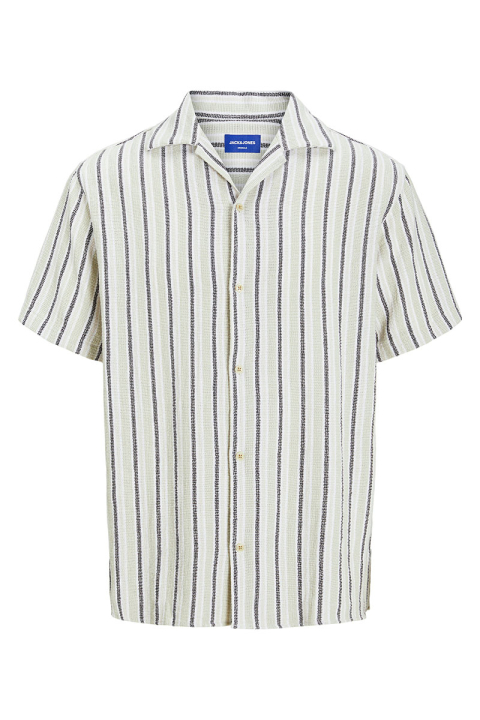 Jack & Jones Coba Stripe Resort Shirt SS Celadon Tint