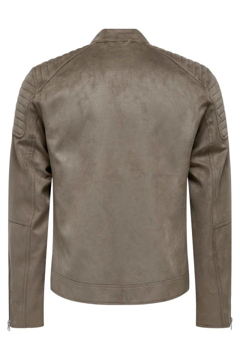 ONLY & SONS Gus Faux Suede Racer Jacket Falcon