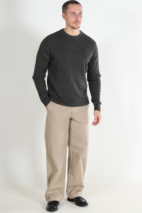 Kronstadt Cable Cotton Knit Army mix