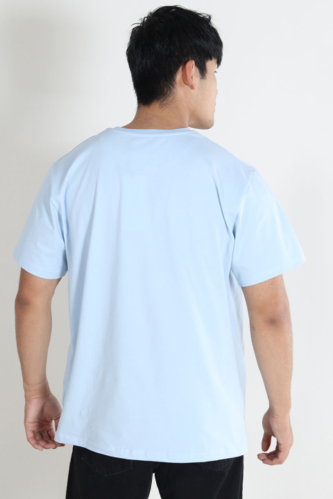 Clean Cut Copenhagen Cross Logo Organic Tee Light Blue