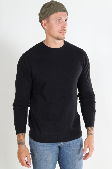 Jack & Jones Carter Knit Crew Neck Black