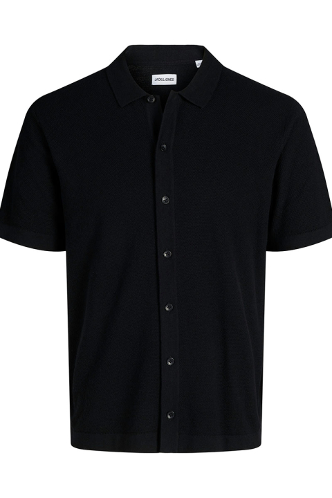 Jack & Jones Emil Knit Structure Shirt SS Black