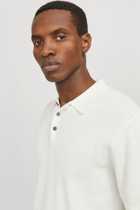 Jack & Jones Cooper Knit Polo Cloud Dancer