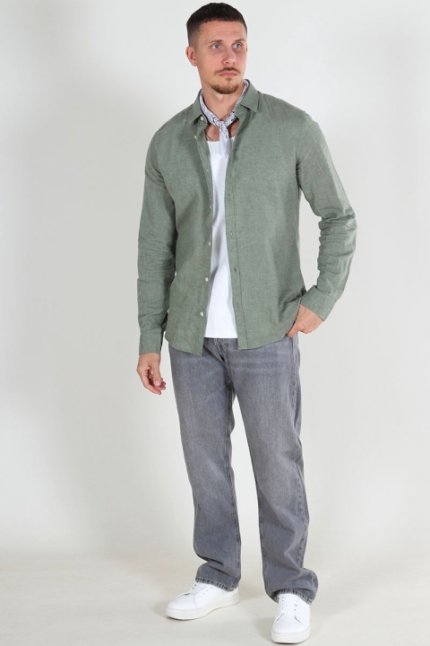 ONLY & SONS Caiden LS Linen Shirt Swamp