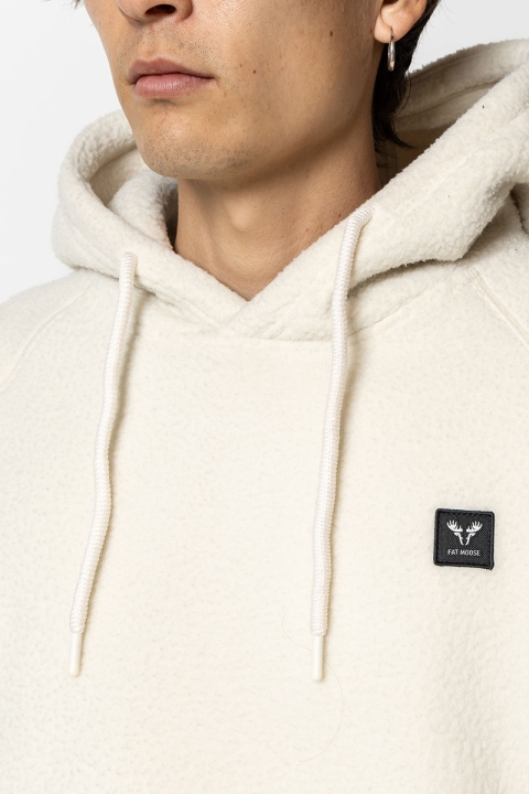 Fat Moose Sawyer fleece hoodie Off White