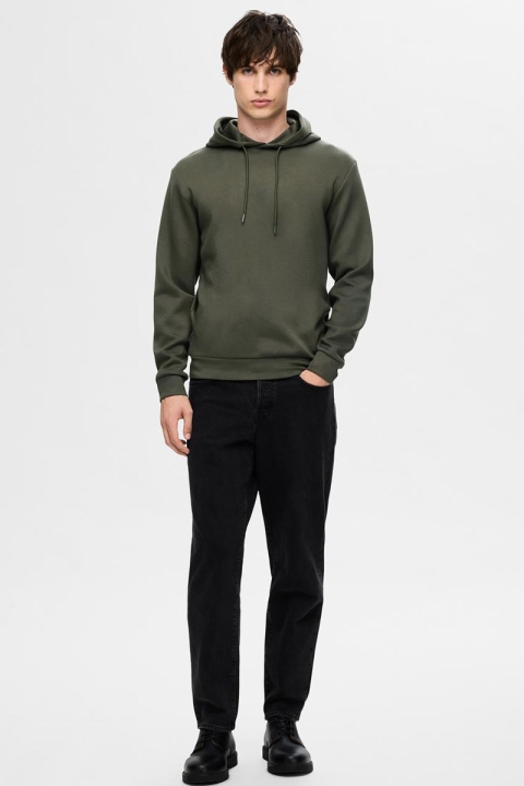 Selected Emanuel Soft Hoodie Sweat Forest Night