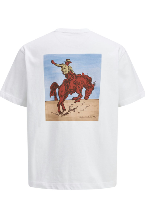 Jack & Jones Marrakesh Back Tee SS  Bright White Horse