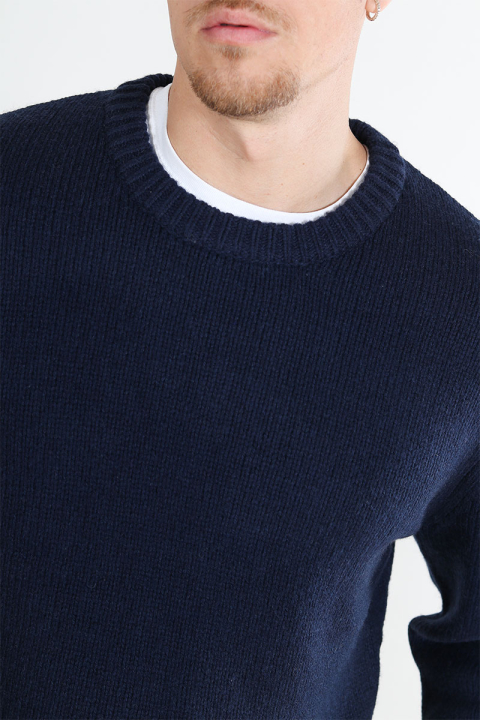 Selected Cody Knit LS Relaxed Crew Neck Sky Captain