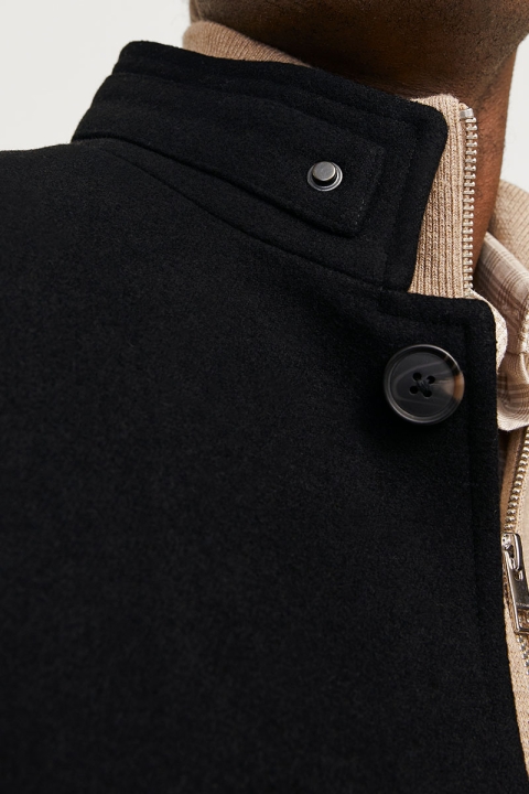 Jack & Jones Melton Wool Coat Black