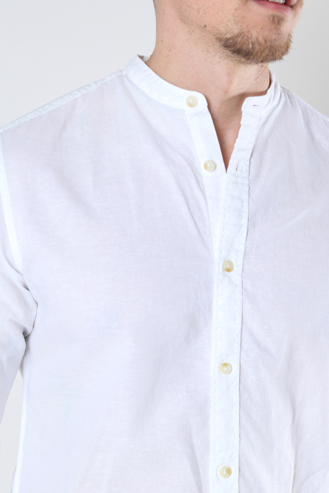 Jack & Jones Summer Band Shirt LS White