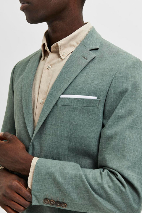 Selected SLIM OASIS LINEN BLAZER Light Green Melange