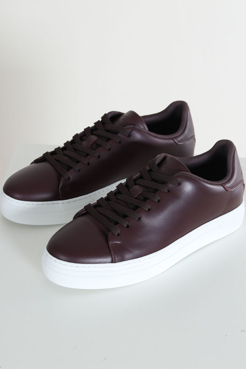 Selected David Chunky Leather Sneaker Chocolate Brown