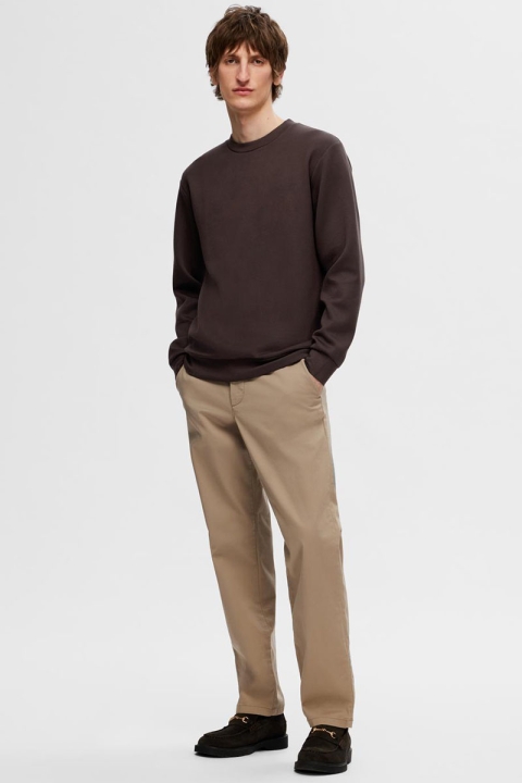 Selected Emanuel Soft Crew Neck Sweat Chocolate Torte