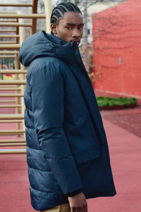 Fat Moose Jamison Qulit Mix Jacket Dark Navy