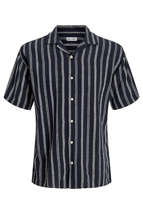 Jack & Jones Enzo Stripe Resort Shirt SS Sky Captain