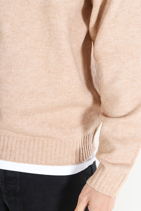 Jack & Jones Ollie Knit Half Zip Humus