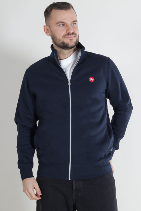 Kronstadt Lars Badge Zip Sweat Sky Captain