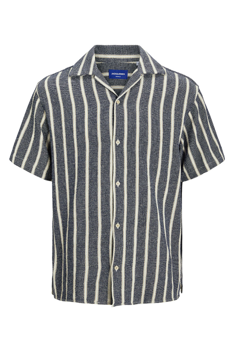 Jack & Jones Coba Stripe Resort Shirt SS Ocean Cavern