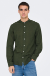 ONLY & SONS Caiden LS Linen Mao Shirt Kambaba