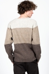 Clean Cut Copenhagen Tim O Neck Knit Brown Mix