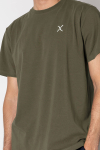 Clean Cut Copenhagen Cross Logo Organic Tee Army