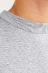 Jack & Jones Milano Stitch Knit Crew Neck Light Grey Melange