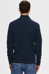 Selected Dane LS Structure Knit Half Zip Sky Captain