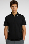 Selected Fave Zip Sport Polo SS Black