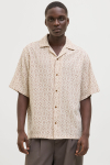 Jack & Jones Vincent Print Resort SS Shirt Oatmeal