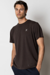 Clean Cut Copenhagen Cross Logo Organic Tee Dark Brown