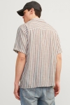 Jack & Jones Noto Stripe Resort Shirt SS Carnelian