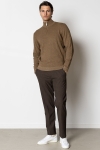 Clean Cut Copenhagen Oscar half-zip knit Brown Melangè