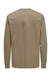 ONLY & SONS Fred Oversize LS Tee Desert Taupe