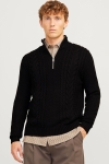 Jack & Jones Craig Knit Half Zip Black