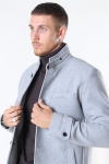 Jack & Jones Melton Wool Coat Light Grey Melange