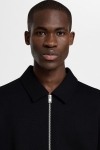 Selected Emanuel Soft Sweat Full Zip Black