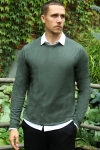 JEFF GREYSON CREW KNIT Army