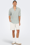 ONLY & SONS Caiden LS Stripe Linen Shirt Sea Spray