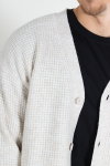 Jack & Jones Ollie Waffle Knit Cardigan Moonbeam