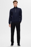 Selected Emanuel Soft Half Zip Sweat Sky Captain