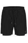 Jack & Jones CNZ Sports Short With Inner Tights  Black