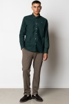 Clean Cut Copenhagen Oxford Stretch Plain L/S Deep Green