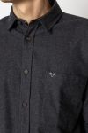 Fat Moose Frank flannel shirt Dark Grey Melange