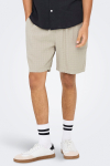 ONLY & SONS Tel Latham Linen Shorts Silver Lining