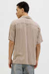 Jack & Jones Enzo Stripe Resort Shirt SS Crockery