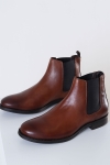 Jack & Jones Wargo Leather Chelsea Boots Cognac