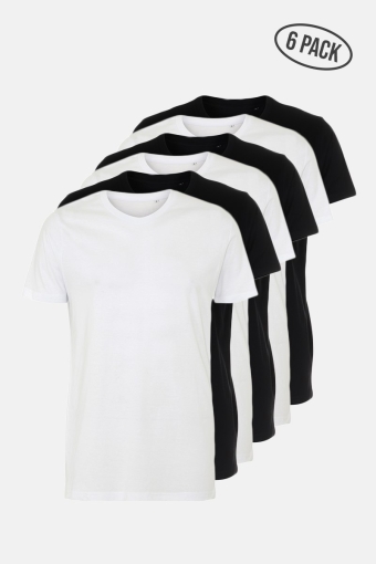 Cam T-shirt 6-Pack Black/White