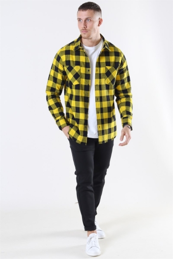 Checked Flanell Skjorta Black/Honey